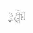 Made in Italy Design High Swivel Bidet Mixer for Bidet - Panela Viadurini