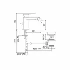 Bidet Mixer with Chrome Finish Drain Made in Italy - Galla Viadurini