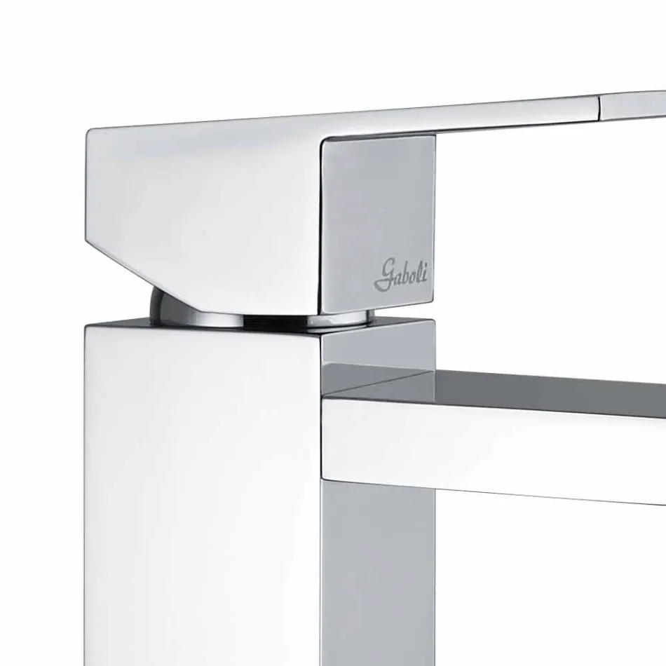 Bidet Mixer in Chrome Finish with Drain Made in Italy - Medida Viadurini