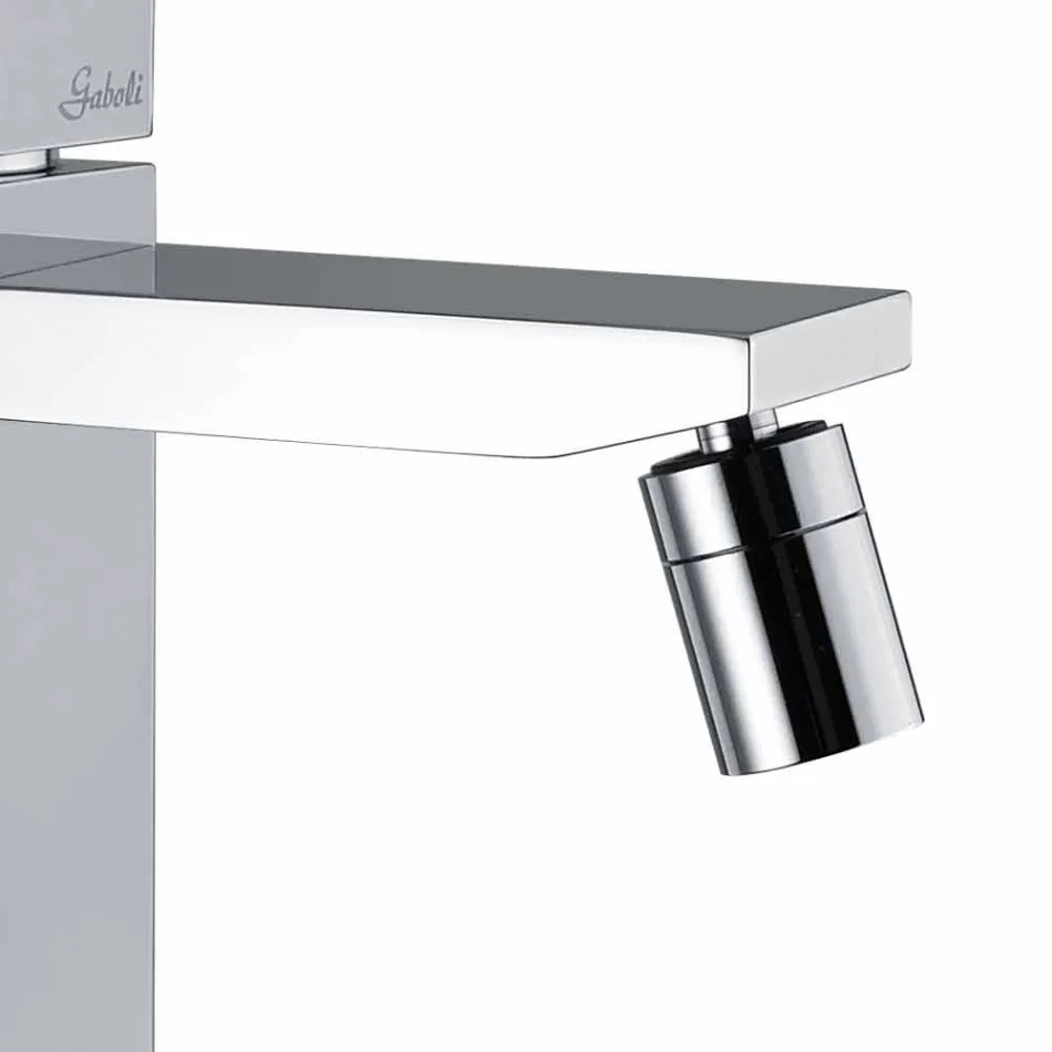Bidet Mixer in Chrome Finish with Drain Made in Italy - Medida Viadurini