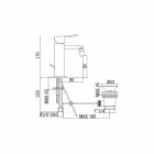 Bidet Mixer in Chrome Finish with Drain Made in Italy - Medida Viadurini