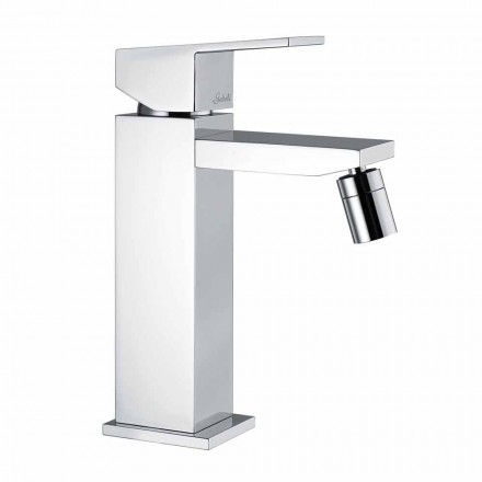 Bidet Mixer in Chrome Finish with Drain Made in Italy - Medida Viadurini