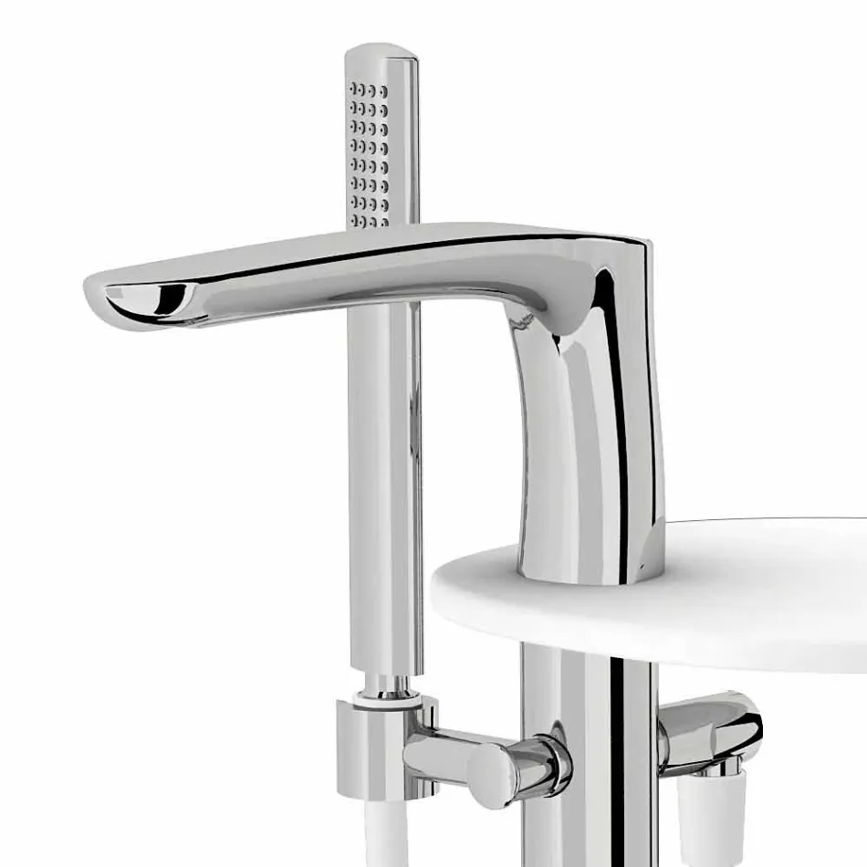 Modern Floor Deck Bath Mixer Made in Italy - Palimio Viadurini