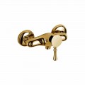 Design Mixer for Outdoor Shower in Brass Made in Italy - Neno