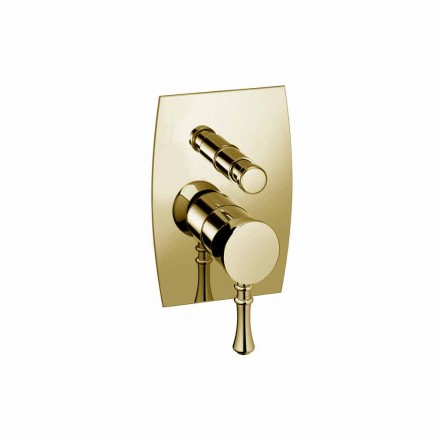 Design Brass Shower or Bathtub Mixer Made in Italy - Neno Viadurini