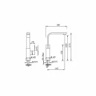 High Spout Basin Mixer Without Drain Made in Italy - Panela Viadurini