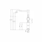 High Barrel Bathroom Basin Mixer 13 cm Extension Made in Italy - Neno Viadurini