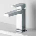 Bathroom Basin Mixer with Drain in Chrome Finish Made in Italy - Galla Viadurini