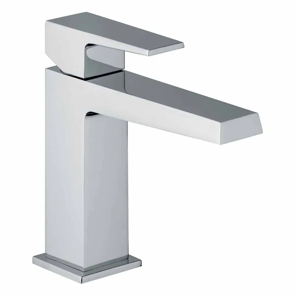 Bathroom Basin Mixer with Drain in Chrome Finish Made in Italy - Galla Viadurini