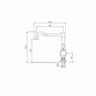 Washbasin mixer with high swivel spout Made in Italy - Neno Viadurini