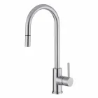 Adjustable Stainless Steel Kitchen Sink Mixer Made in Italy - Lilio Viadurini
