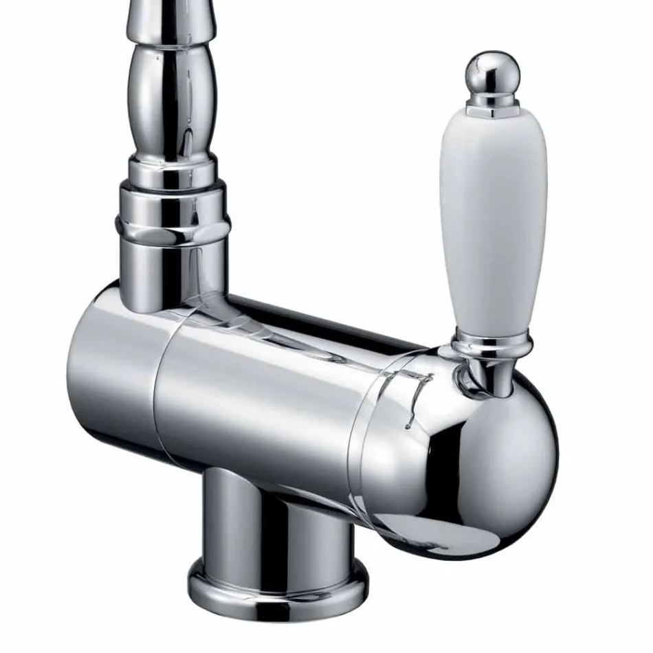 Classic Style Brass Kitchen Sink Mixer Made in Italy - Annodo Viadurini