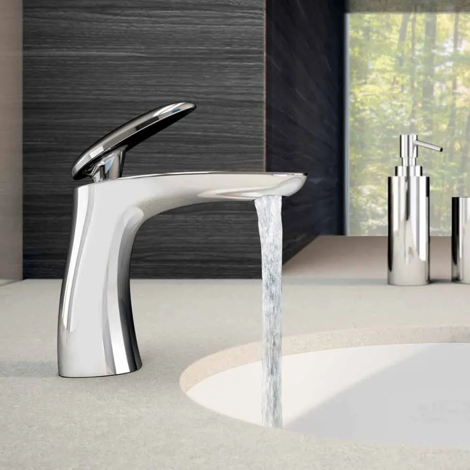 Chrome Brass Basin Mixer Made in Italy - Filipo Viadurini