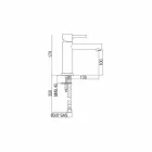 Brass Basin Mixer Chrome Finish Made in Italy - Ermia Viadurini