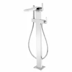 Modern Bathtub Mixer with Hand Shower and Flexible Hose - Etto Viadurini
