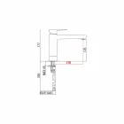 Extended Mixer Without Drain for Washbasin in Brass Made in Italy - Sindra Viadurini