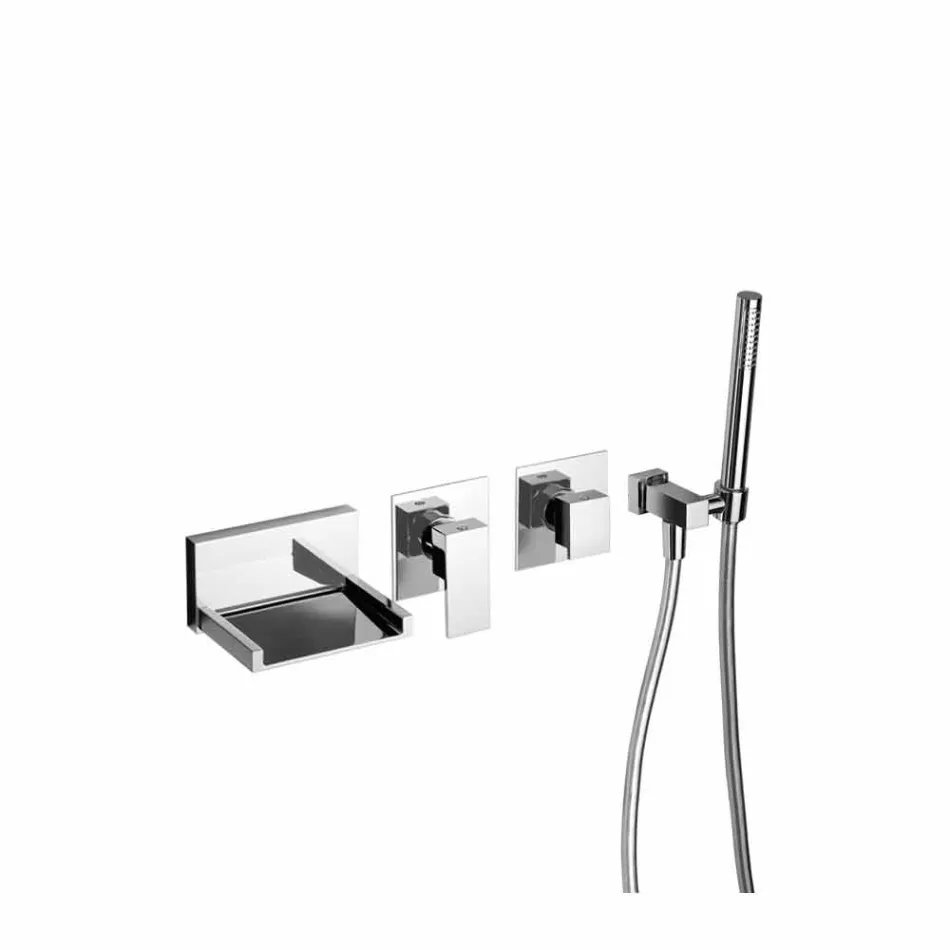 Built-in Bath Mixer with Shower Kit Made in Italy - Bibo Viadurini