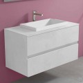 Suspended Bathroom Cabinet with Built-in Washbasin, Modern Design - Casimira