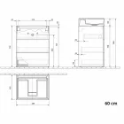 Modern Design Floor Bathroom Cabinet in Laminate with Resin Washbasin - Pompei Viadurini