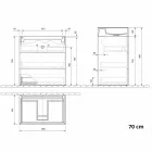 Modern Design Floor Bathroom Cabinet in Laminate with Resin Washbasin - Pompei Viadurini