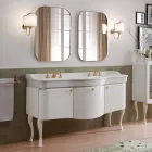 Single Color Bathroom Cabinet with White Ceramic Washbasin - Candy Viadurini