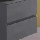 Suspended Bathroom Cabinet with Round Countertop Washbasin, Modern Design - Dumbo Viadurini