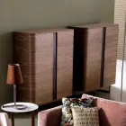 Design cabinet in solid wood with 2 doors Grilli York made in Italy Viadurini