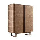 Design cabinet in solid wood with 2 doors Grilli York made in Italy Viadurini