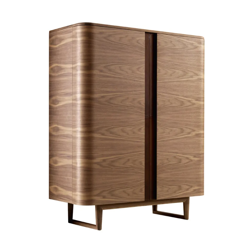 Design cabinet in solid wood with 2 doors Grilli York made in Italy Viadurini
