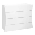 Mobile White Drawer 4 Drawers Design in Sustainable Wood - Sabine Viadurini