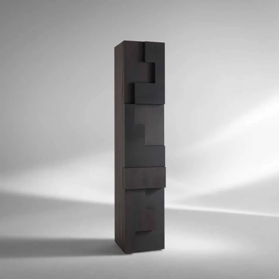 Azalea brushed larch wooden column cabinet Viadurini