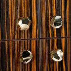 Modern storage unit with 4 doors in shiny ebony wood Ada Viadurini