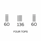 Design Furniture in Wood with Round Shelves in Gres Made in Italy - Aspide Viadurini