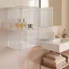Plexiglass Wall-Mounted Bathroom Cabinet in 4 Colors Made in Italy - Ligea Viadurini