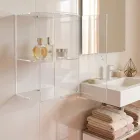 Plexiglass Wall-Mounted Bathroom Cabinet in 4 Colors Made in Italy - Ligea Viadurini
