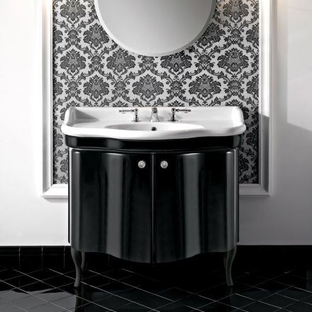 Modern Cabinet with Two Glossy Lacquered Doors Made in Italy - Candy Viadurini