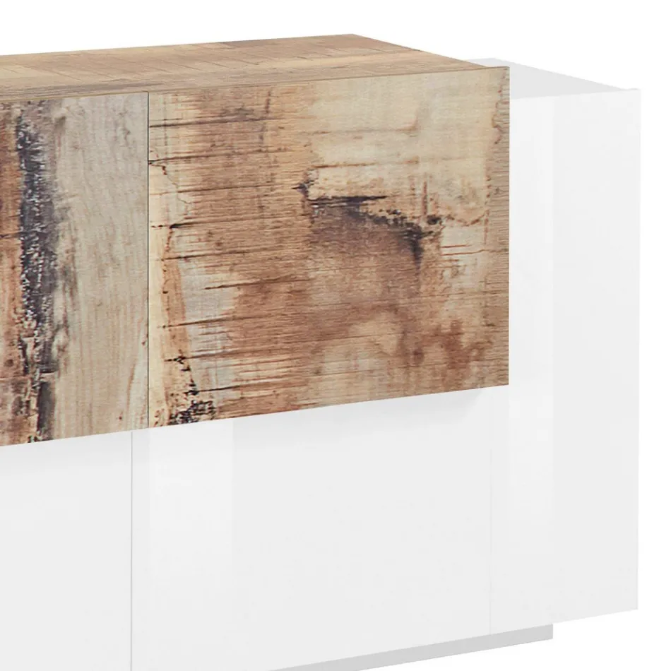 Living Room Furniture 2 Doors and 2 Doors in Wood 2 Finishes - Theresse Viadurini