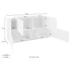 Living Room Furniture 2 Doors and 2 Doors in Wood 2 Finishes - Theresse Viadurini