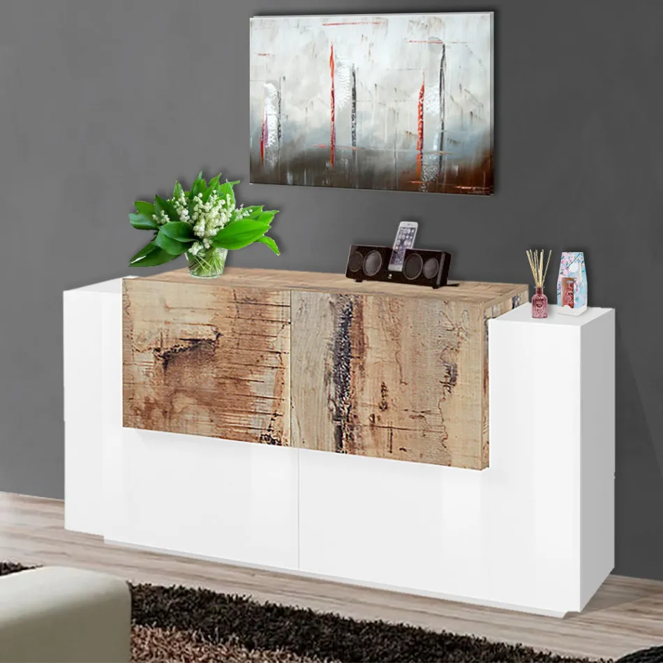 Living Room Furniture 2 Doors and 2 Doors in Wood 2 Finishes - Theresse Viadurini