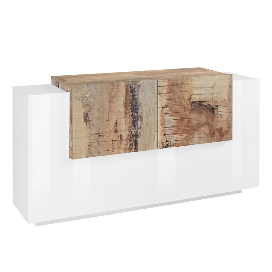 Living Room Furniture 2 Doors and 2 Doors in Wood 2 Finishes - Theresse Viadurini