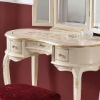 Wooden Dressing Table with Drawers and Mirror Made in Italy - Luxury Viadurini