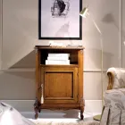 Classic Wooden Phone Holder with Door Made in Italy - Richard Viadurini