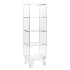 Transparent Plexiglass Showcase Italian Design 4 Shelves - Raganella Viadurini