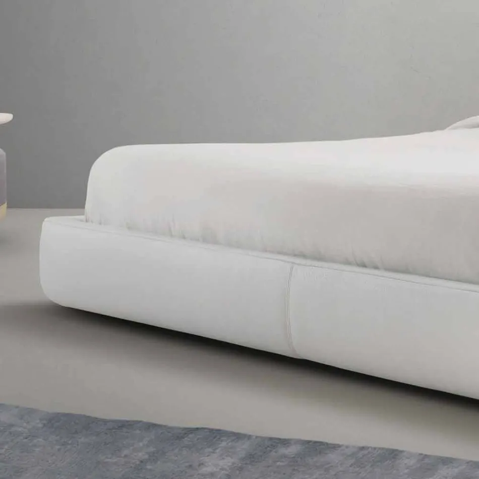 My Home Long Island padded leather double bed made in Italy Viadurini