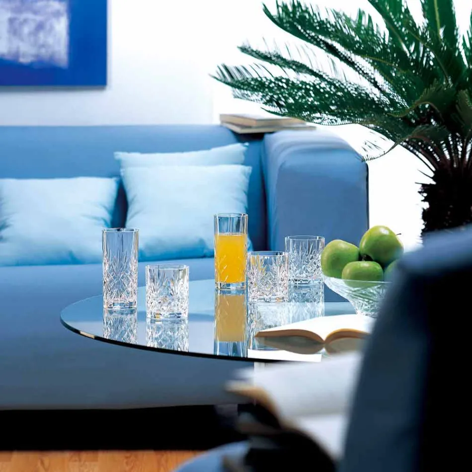 Old Fashioned Tumbler Low Cocktail Glasses 12 Pieces Crystal - Cantabile Viadurini