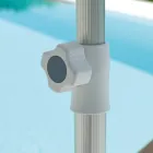 Garden Umbrella with Anodized Striped Aluminum Structure - Laila Viadurini