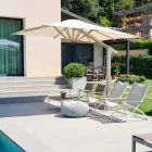 Garden Umbrella in White or Anthracite Aluminum 300x200 cm - Lapillo Viadurini