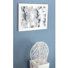 Design Wall Clock in White Wood or Rectangular Taupe - Artifice Viadurini