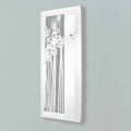 Modern Rectangular Design Wall Clock in White Plexiglass - Elara