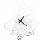 Modern Design Wall Clock in Black Iron or White Made in Italy - Baldo Viadurini
